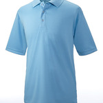 UltraClub® Men's Cool & Dry Elite Mini-Check Jacquard Polo