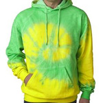 Adult Fluorescent Tie-Dyed Pullover Hoodie