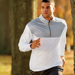 UltraClub® Adult Cool & Dry Sport Color Block 1/4-Zip Pullover